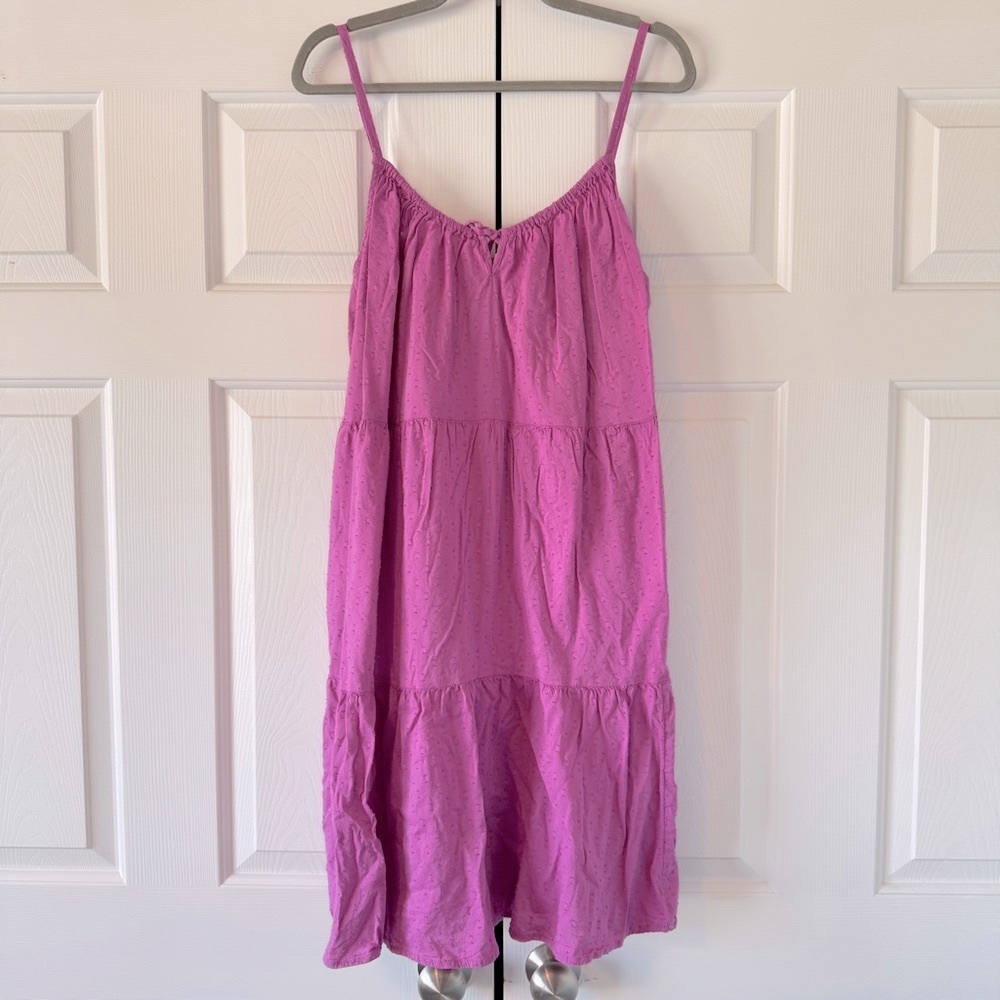 Old Navy Orchid Purple Clip Dot Spaghetti Strap Dress, XL Tall - Picture 1 of 7